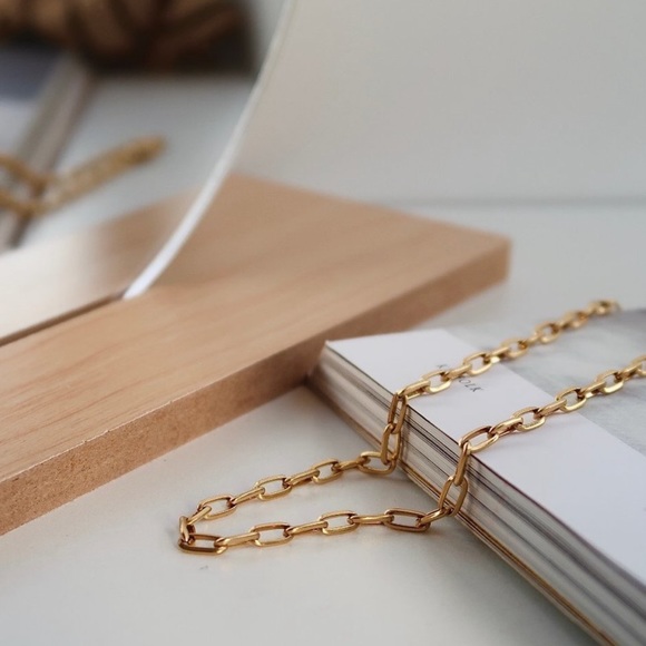 n e w | 18k gold paper clip chain - Picture 4 of 6